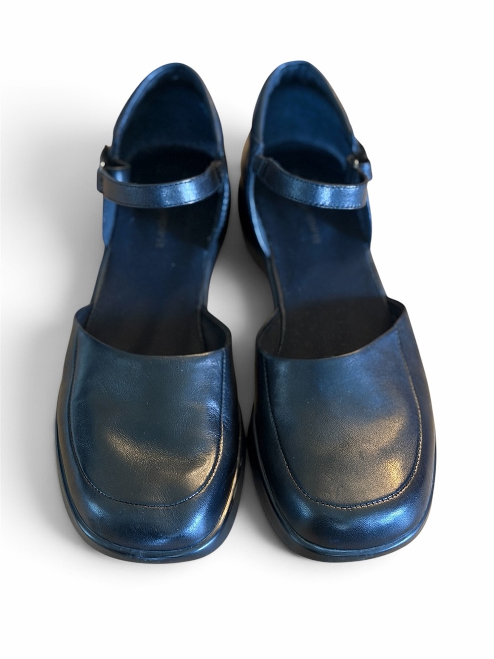 Easy Spirit Black Leather Mary Jane Comfort Flats - Size 9